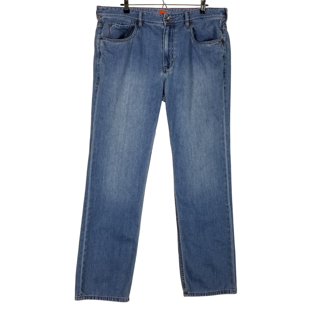 Tommy Bahama Jeans Men 38/34 Blue Cayman Island Relaxed Tencel Blend Denim